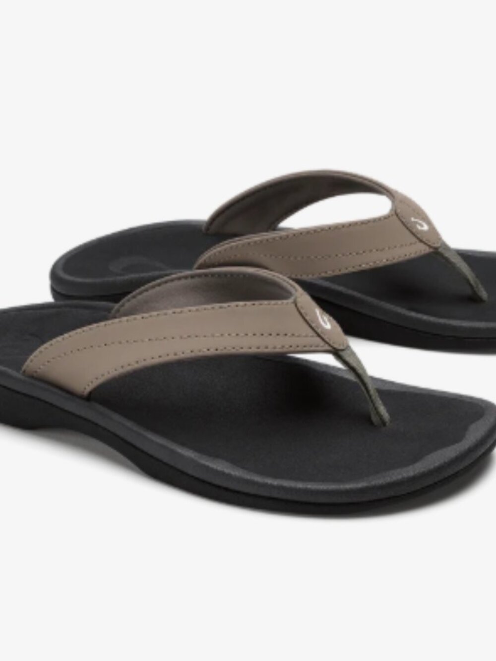 NWT OluKai 'Ohana Sandal - Womens 9 & 10 - Warm Taupe / Black